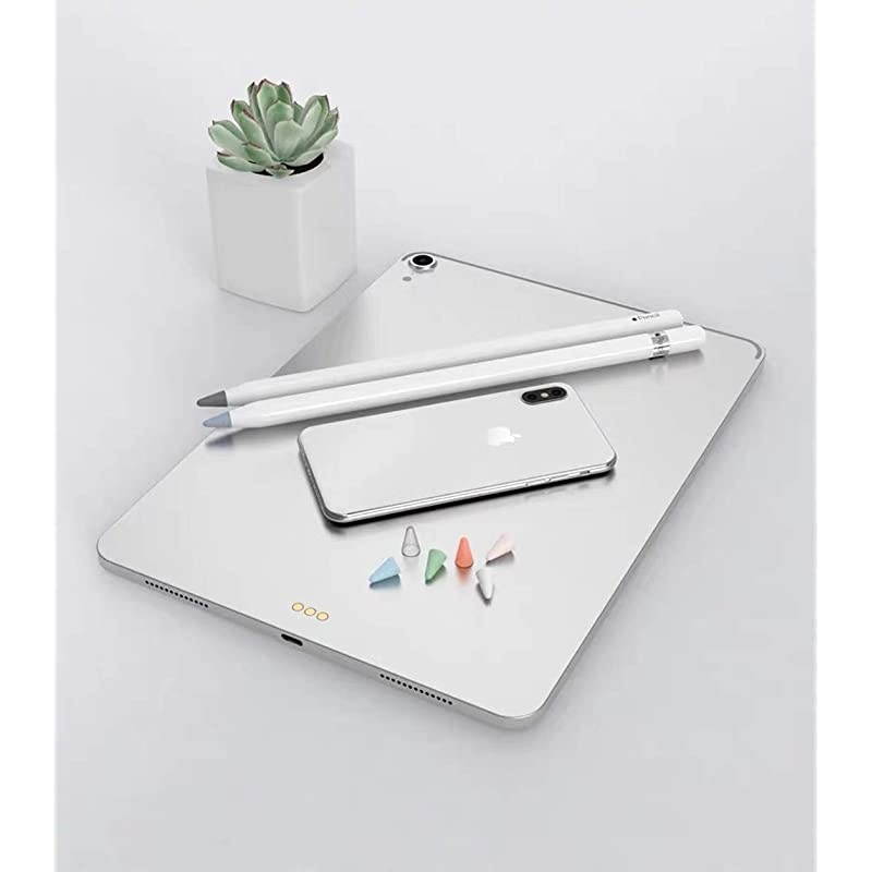 Compatible with Apple Pencil Tips Professional Liquid Silicone Nibs Cover Replacement for 1st amp 2nd Gen Writing AntiSlip Protective Case for Apple iPad Pencil White