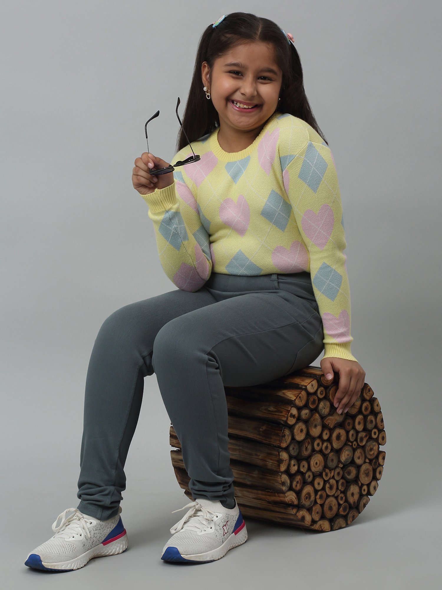 Angel & Rocket Girls Grey Solid Jeggings