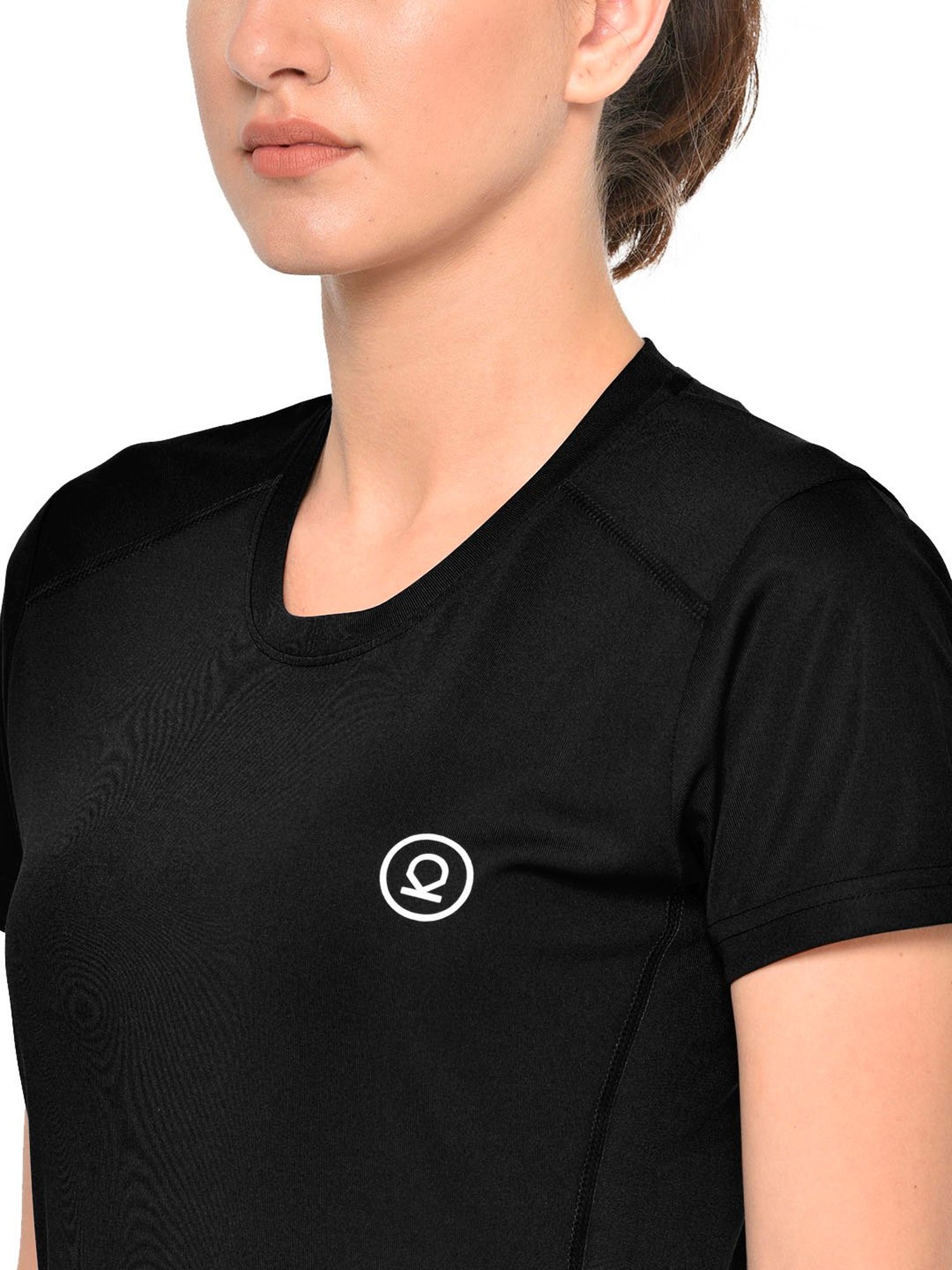 Chkokko Black Regular Fit T-Shirt