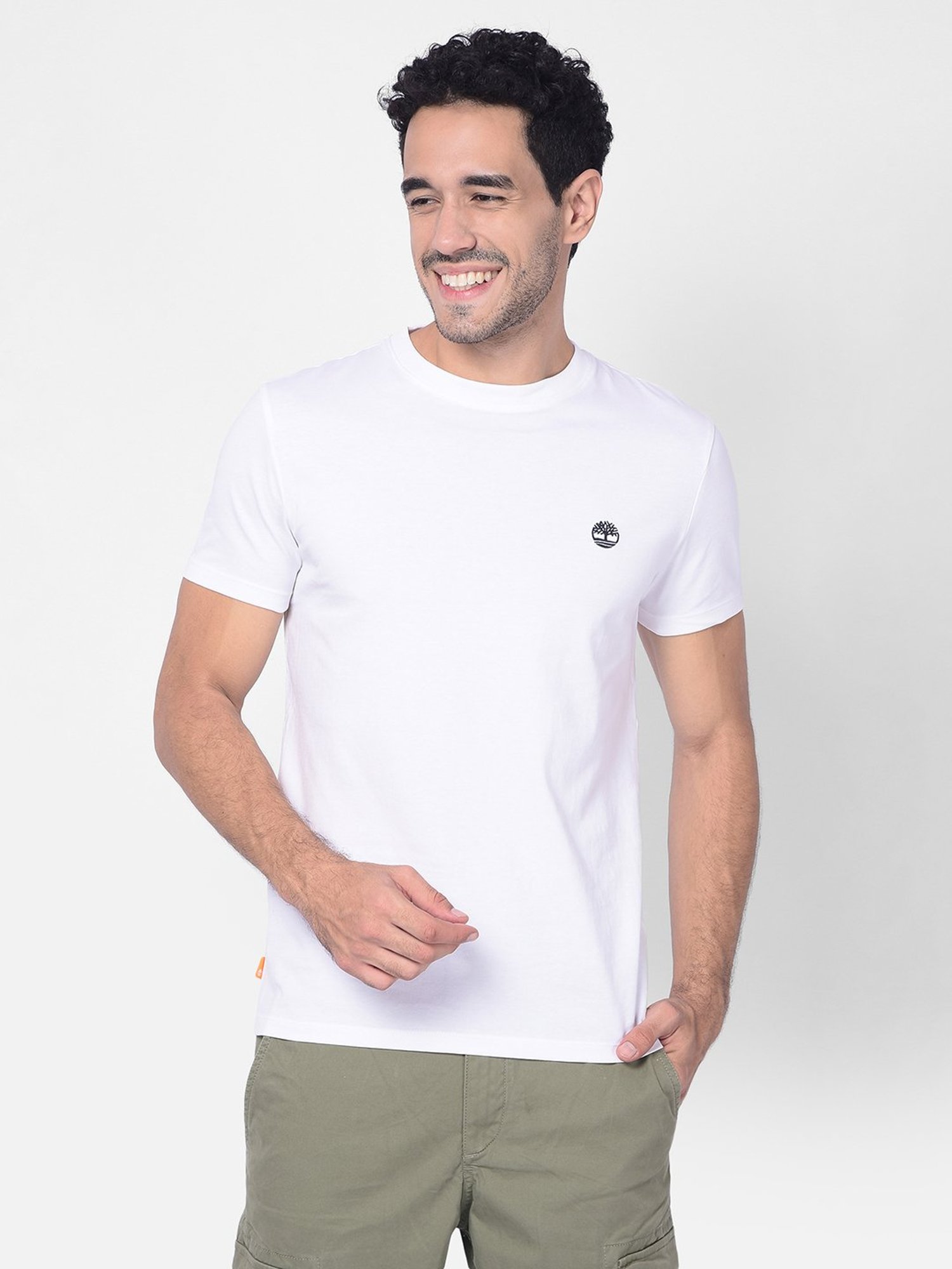 Timberland White Regular Fit Crew T-Shirt