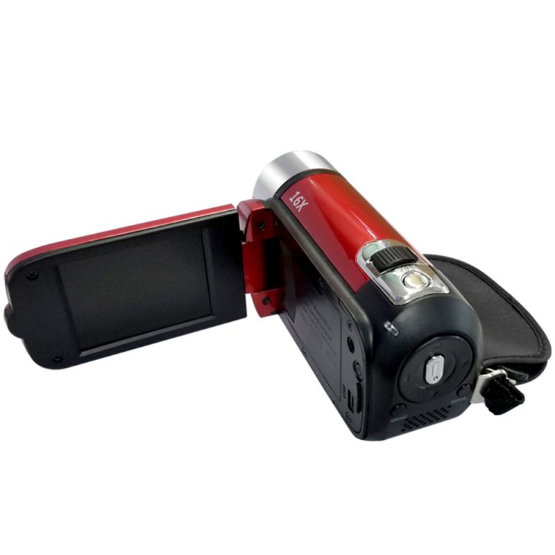 1080P LED Light High Definition Shooting Video Record Portable Camcorder Professional Digital Camera TFT LCD 16MP 16x Zoom DV AV Night Vision Red