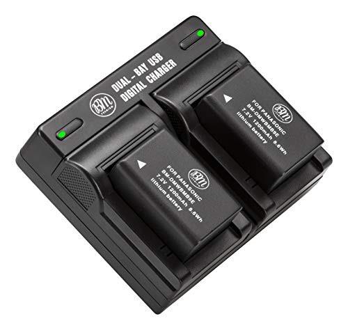 bm premium 2 pack of dmwbmb9 batteries and dual battery charger for panasonic lumix dcfz80, dmcfz40k, dmcfz45k, dmcfz47k, dmcfz48k, dmcfz60, dmcfz70, dmcfz100, dmcfz150 digital camera