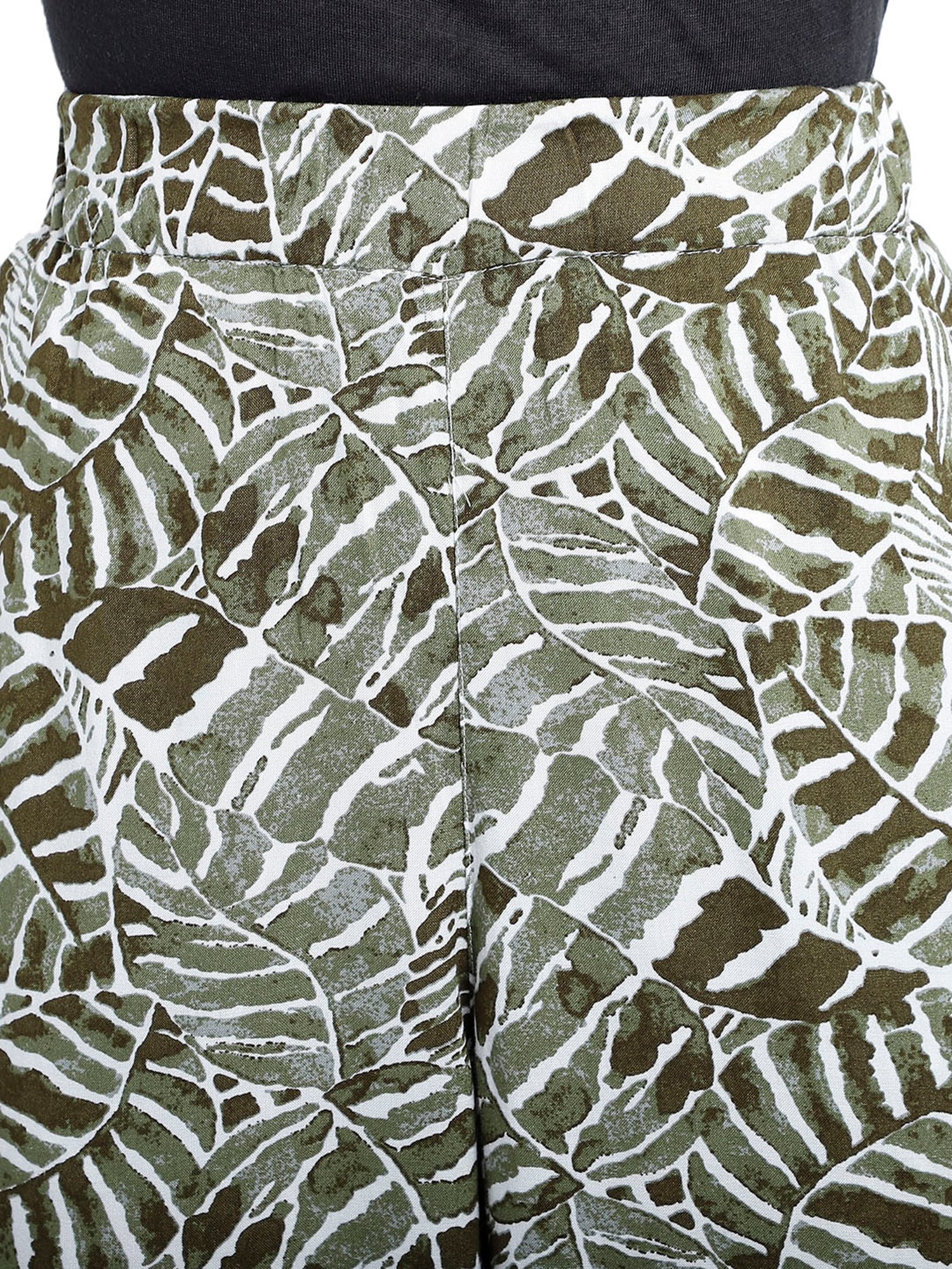 Aditi Wasan Green Regular Fit Elasticated Palazzos