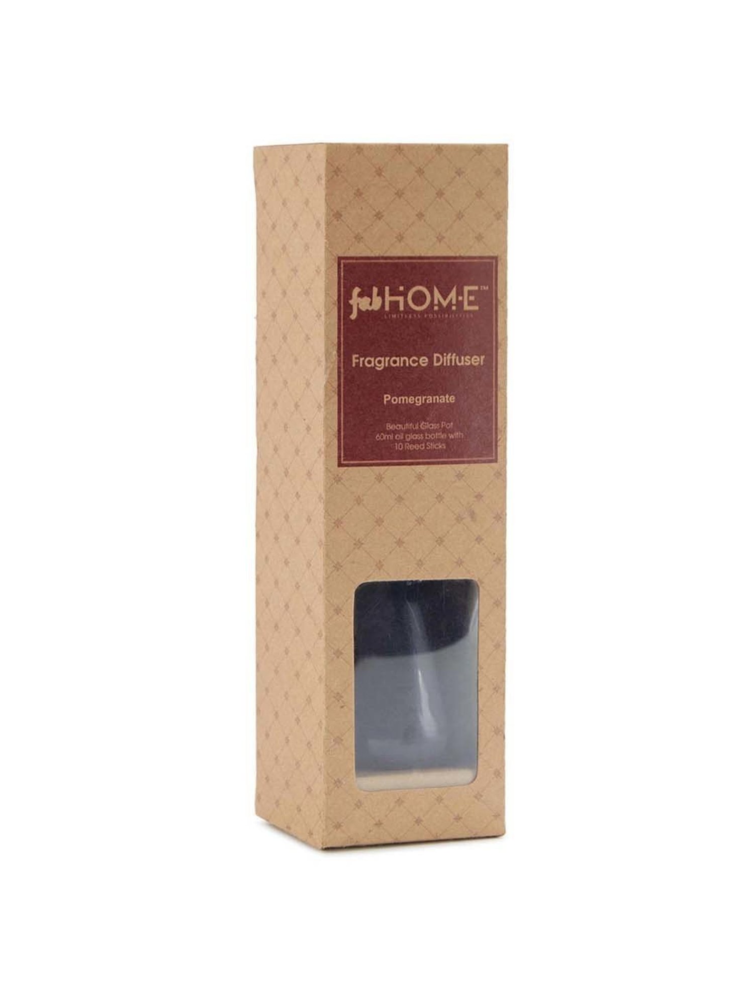 Fabindia Natural Glass 1 Diffuser Bottle & 1 Diffuser Oil