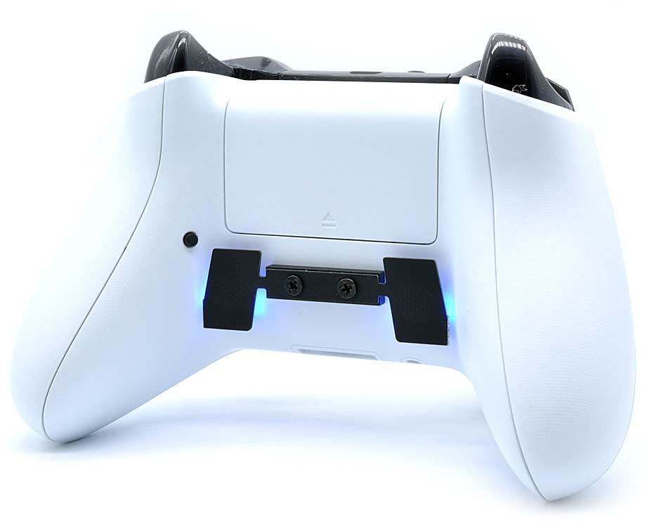 White Xbox One S Rapid Fire Modded Controller 40 Mods with PROGRAMMABLE PADDLES for COD IW BO3, Destiny ALL GAMES (with 3.5 jack)