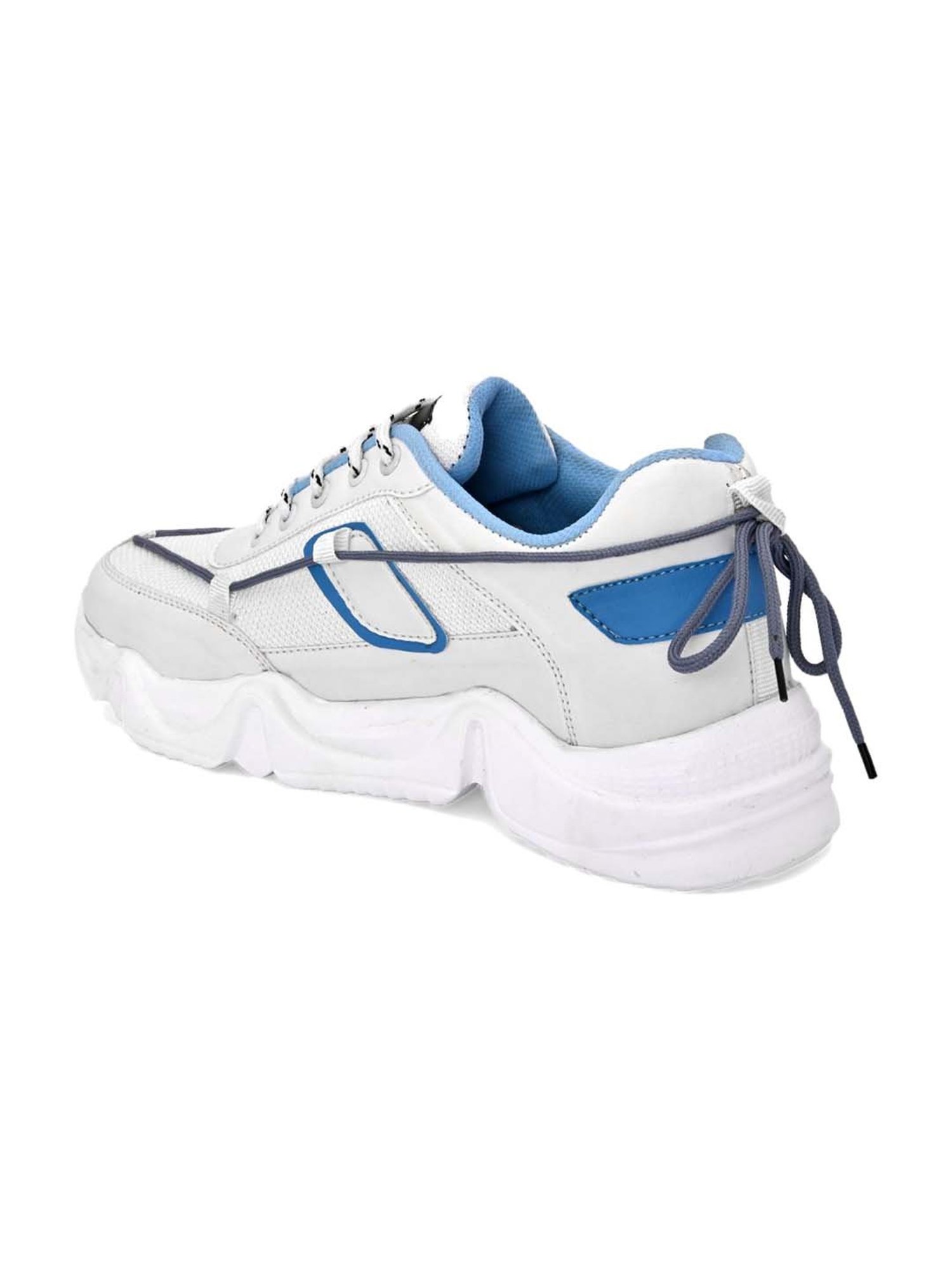 Giorgio Men's Pearl White & Blue Casual Sneakers