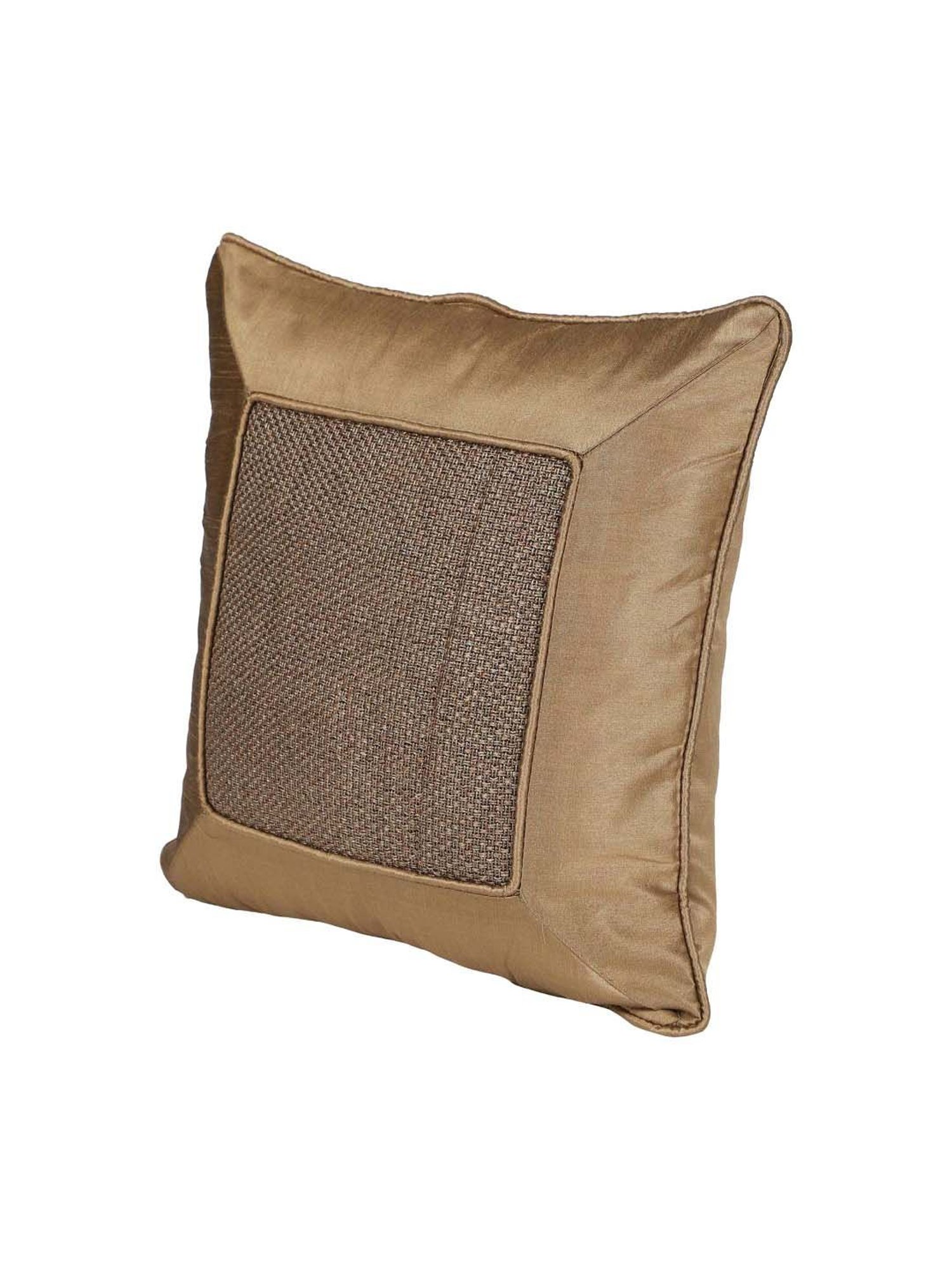 MFD HOME Furnishing Brown Jute Cushion Cover - Set of 5