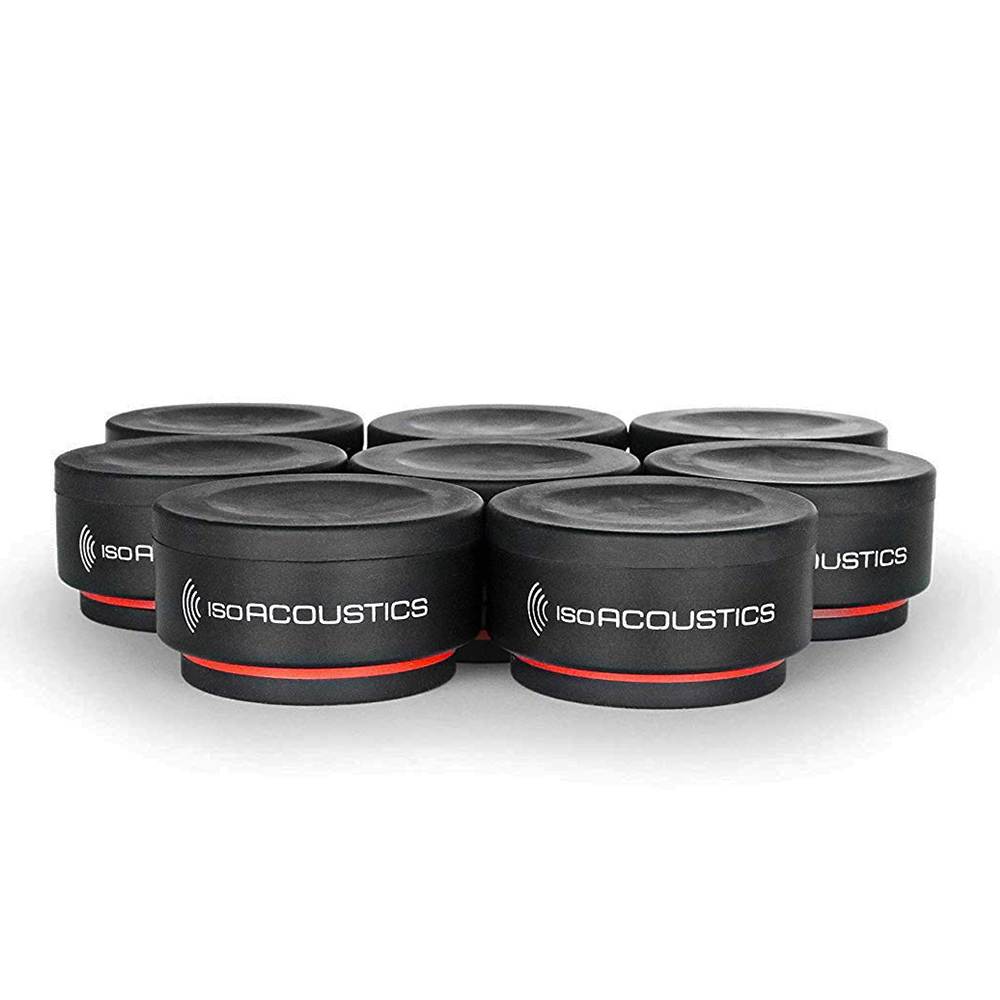 IsoAcoustics ISO-PUCK MINI Vibration Isolators for Small Studio Monitors and Speakers (8-pack)