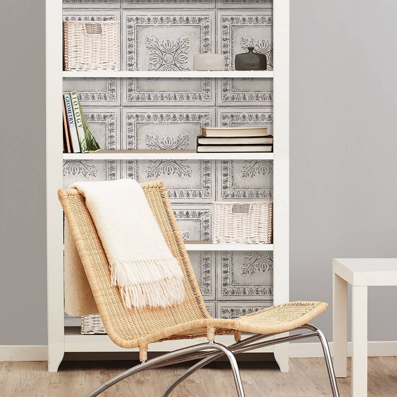 NuWallpaper Reclaimed Tin Peel & Stick Wallpaper