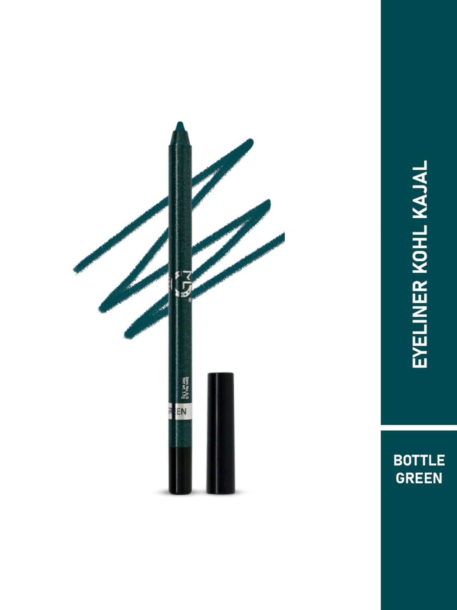 Matt Look Single Stroke Super Glide Eyeliner Kohl Kajal Bottle Green - 1.3 gm