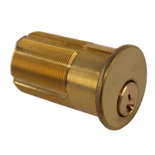Maxtech B2SC1-03 Polished Brass US3 Solid Brass Replacement 2" Mortise Cylinder Lock With Schlage SC1 Keyway