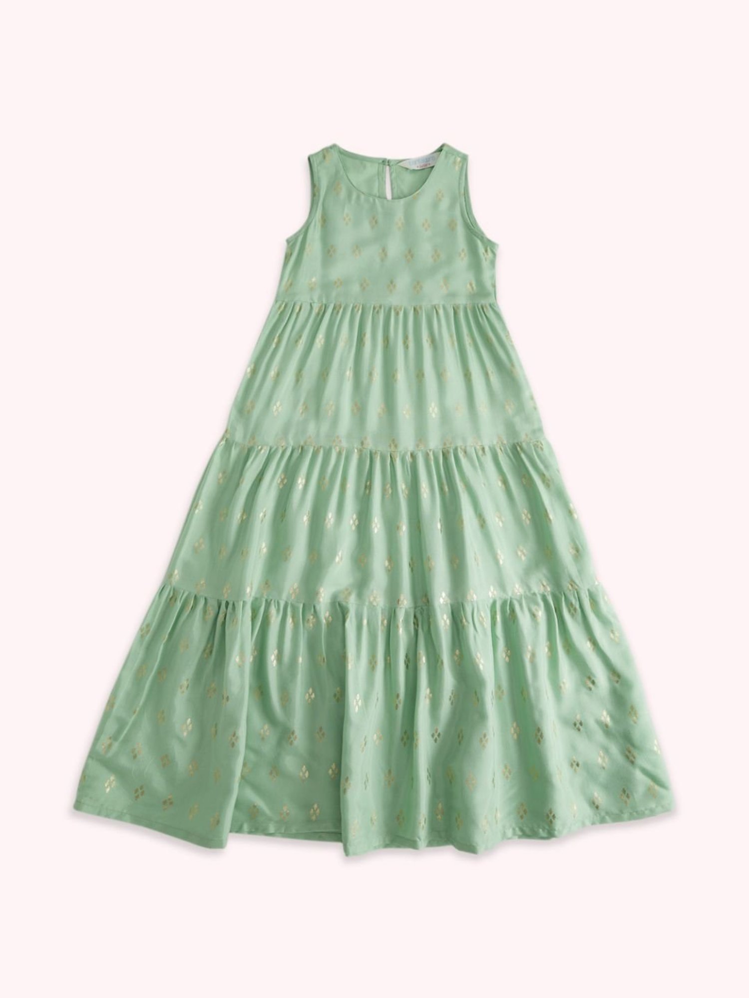 Akkriti by Pantaloons Kids Mint Green Printed Dress