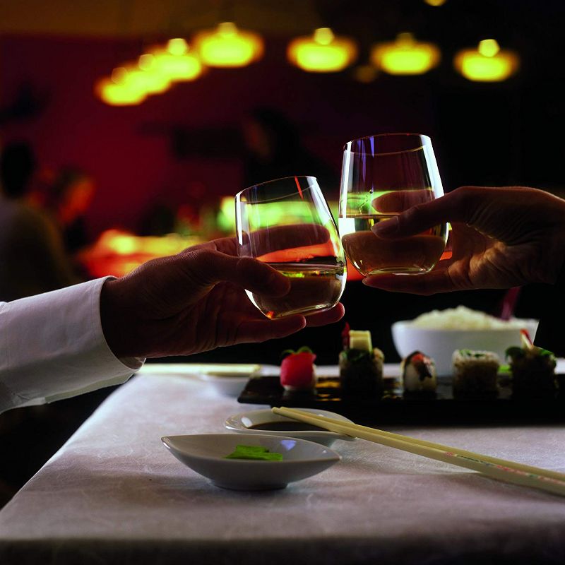 Riedel O Wine Dishwasher Safe Fine Crystal Stemless Pino/Nebbiolo High Acidity Moderate Tannin Red Wine Tumbler Glass Set, 24.3 Ounces, (2 Pack)