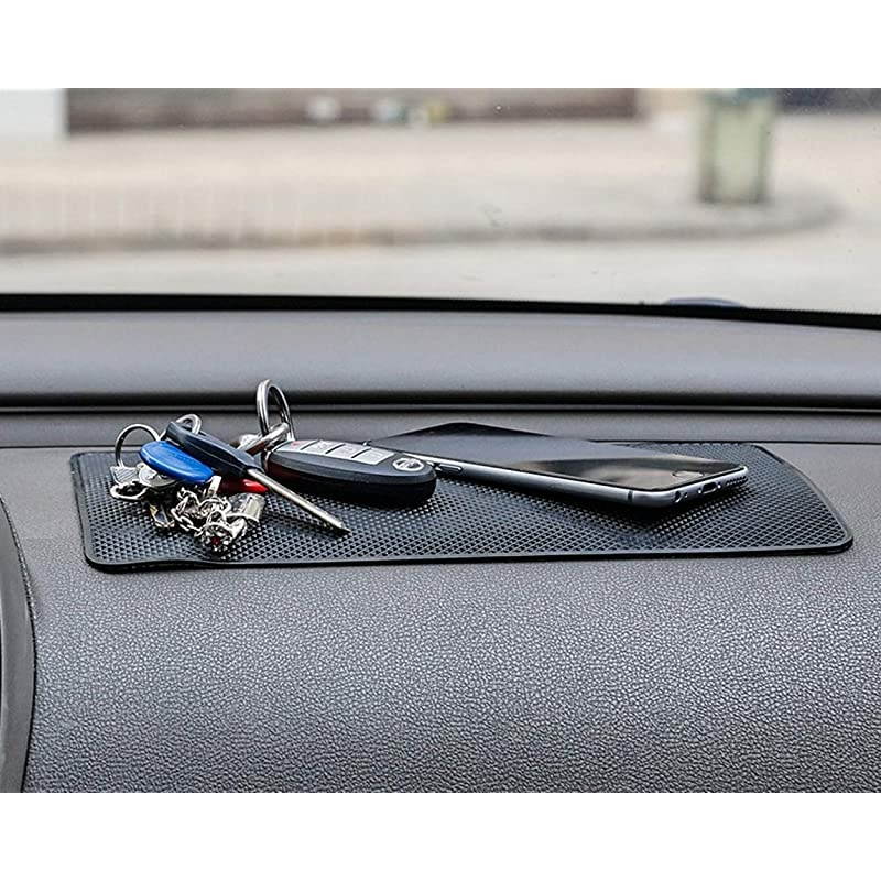 Car Dashboard Mat 10.5x5.9 Inches Extra Large Non-Slip Sticky Pad Anti Slip Mat Adhesive Mat for Phones, Glasses, Keys