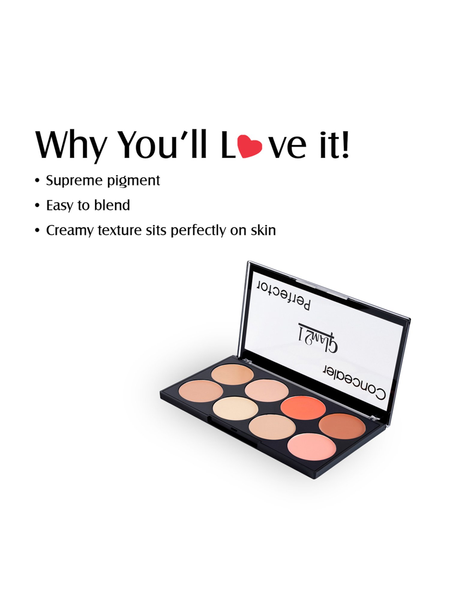 Glam21 Color Correcting Concealer Palette for Contouring & Highlighting Shade 02 - 24 gm