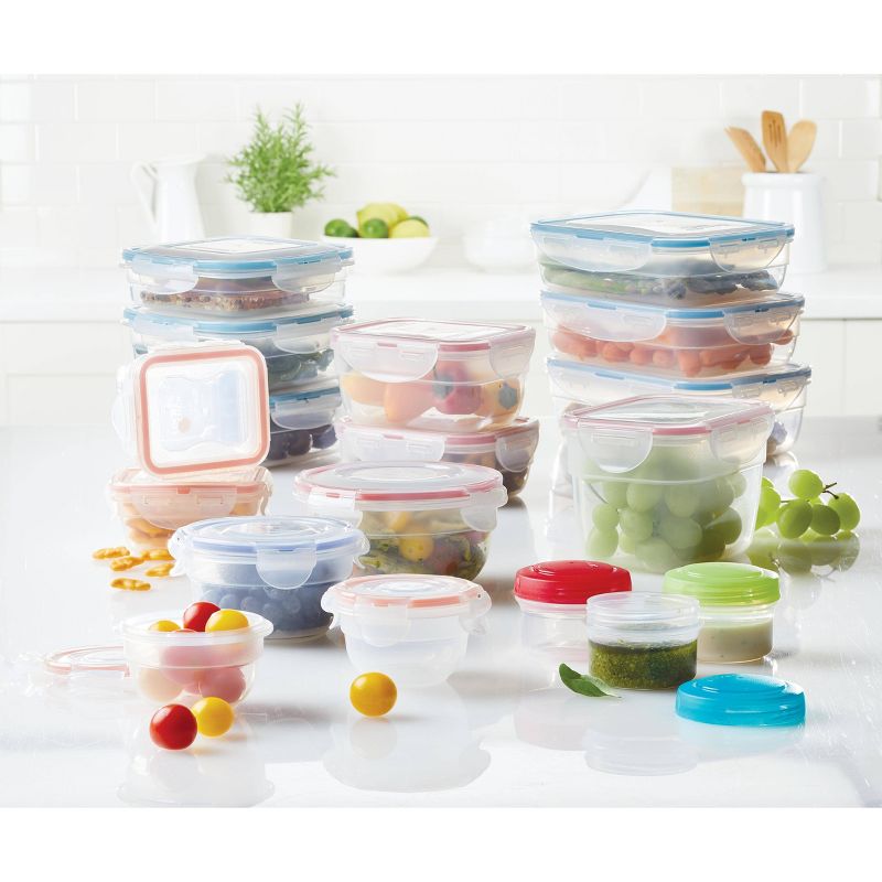 LocknLock Easy Essentials Color Mates Assorted Food Storage Container Set - 36pc