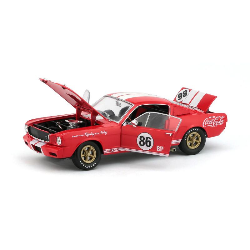 1965 Ford Mustang Shelby G.T. 350R #86 "Coca-Cola" Red Ltd Ed to 9,600 pcs 1/24 Diecast Model Car by M2 Machines