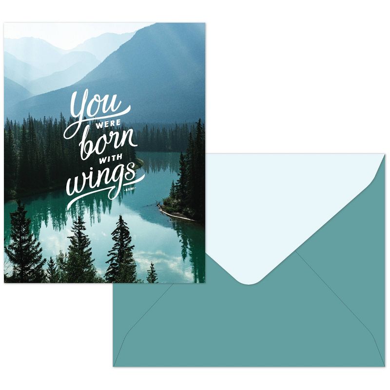 16ct Assorted Encouragement Note Cards Inspired Scenery