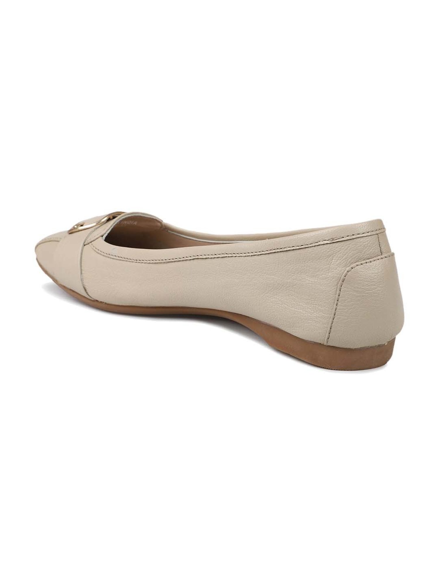 Inc.5 Women's Beige Flat Ballets