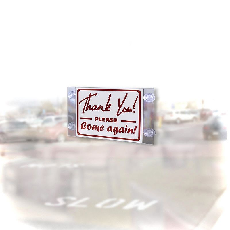 Azar 8.5" x 5.5" Sign Frame with suction cups 2ct