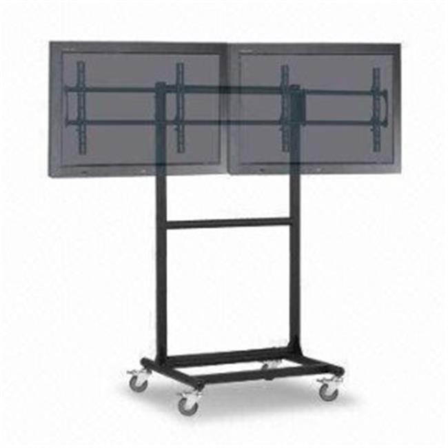 Cotytech Adjustable Mobile Dual TV Cart for 32 - 46 inch With 2 Shelves