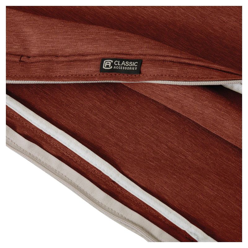 Montlake Fadesafe Rectangular Patio Dining Seat Cushion Set - Heather Henna Red - Classic Accessories