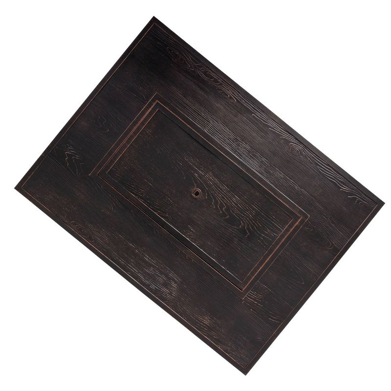 Sawyer Brushed Bronze Rectangle Aluminum LPG Fire Pit - Fire Sense