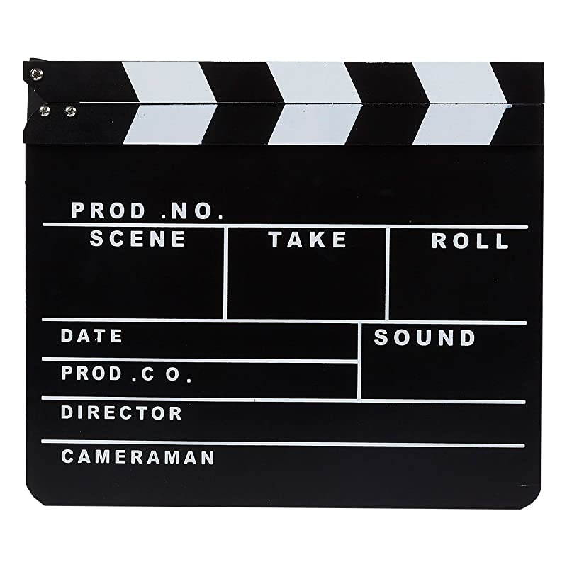 Clapper Board Hollywood Director Film Slate Clapboard Prop for Film Movie Decoration Black 1181 x 059 x 1031 Inches