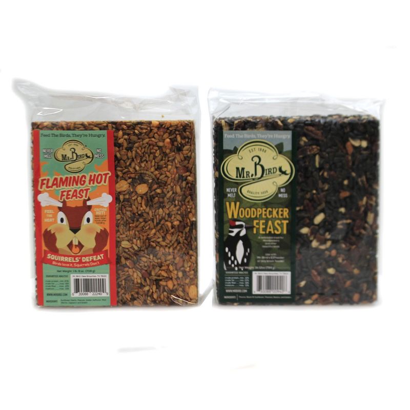 Home & Garden 7.25" Large Cake Combo Set/2 No Mess Never Melt Mr Bird  -  Bird And Wildlife Food