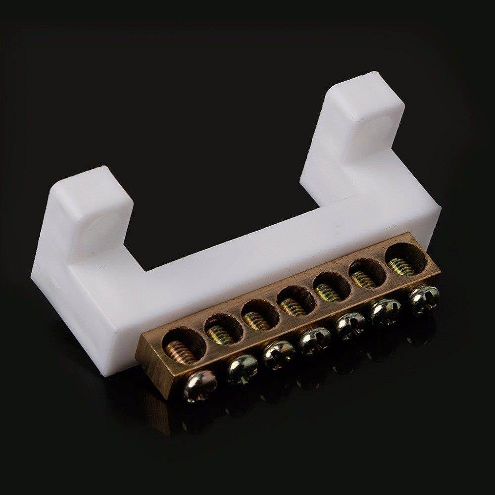 7 Positions Electric Cable Connector Screw Barrier Terminal Strip Block Bar Terminals Block