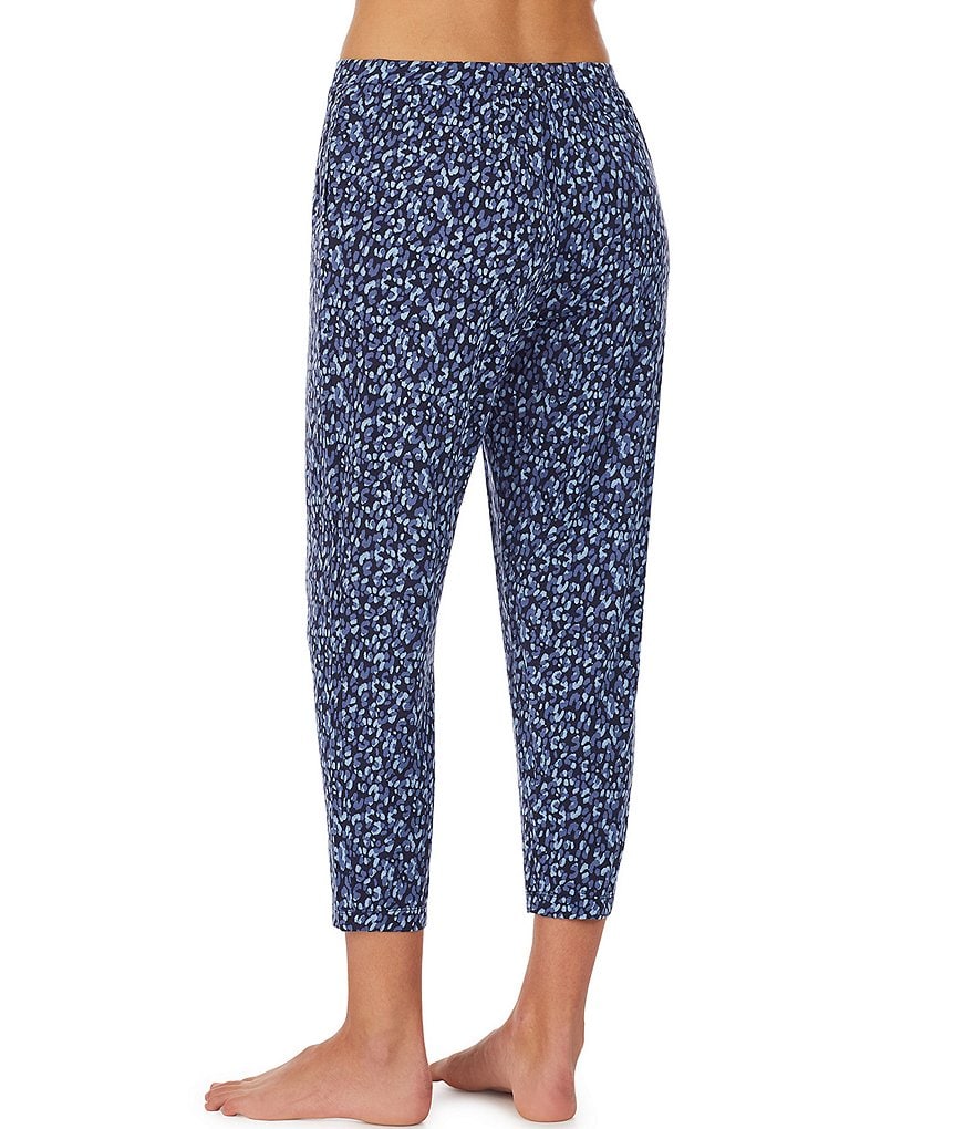 Donna Karan Printed Knit Cropped Coordinating Sleep Pants