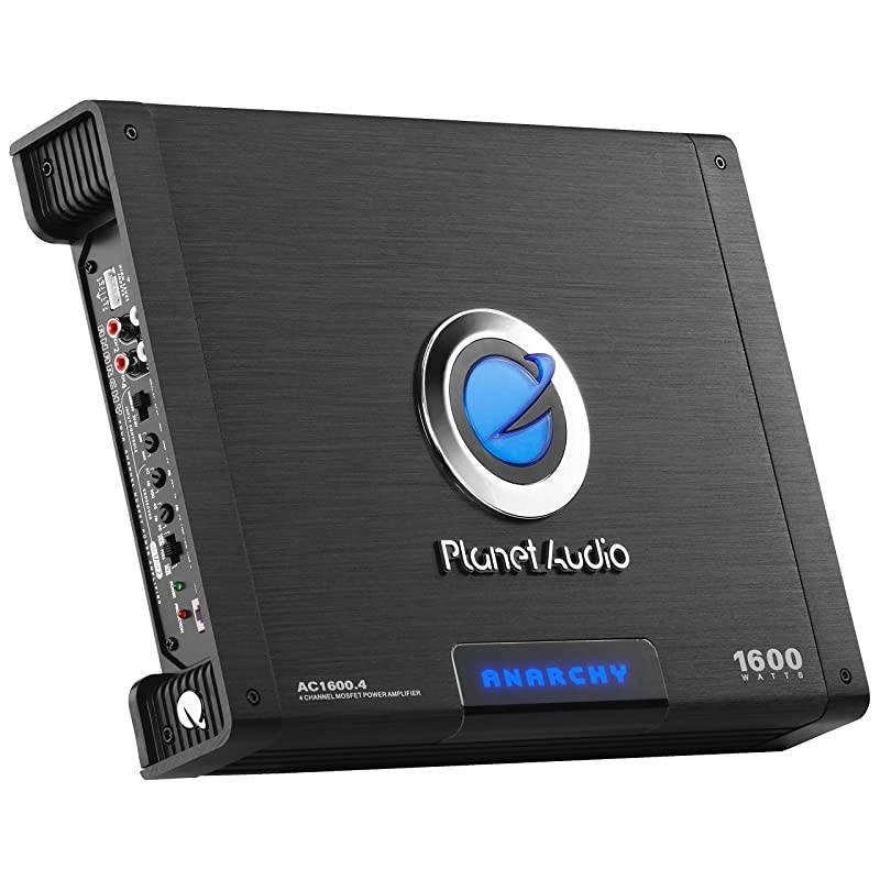 AC16004 4 Channel Car Amplifier 1600 Watts Full Range Class AB 24 Ohm Stable Mosfet Power Supply Bridgeable