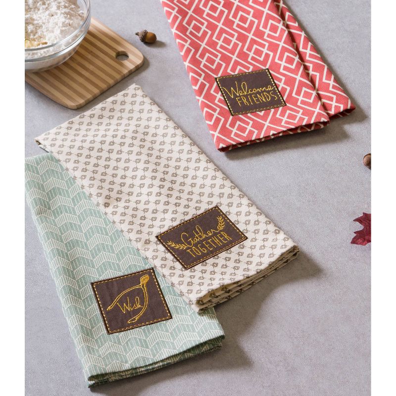 Swedish Dish Cloth 7.75" Thanksgiving Fall Set / 4 Dishcloth Kitchen Clean Up  -  Dish Cloth