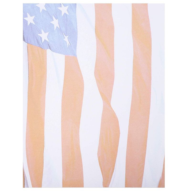 Pipilo Press 96 Sheet Patriotic American Flag Stationery Paper, A4 Letter Size 8.5 x 11 in