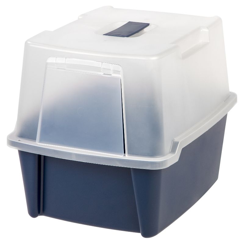 IRIS Hooded Litter Box - Navy