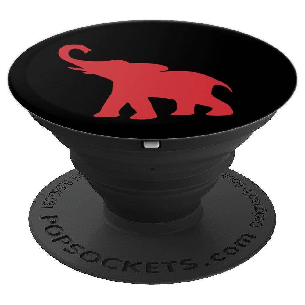 Red Elephant Black - PopSockets Grip and Stand for Phones and Tablets