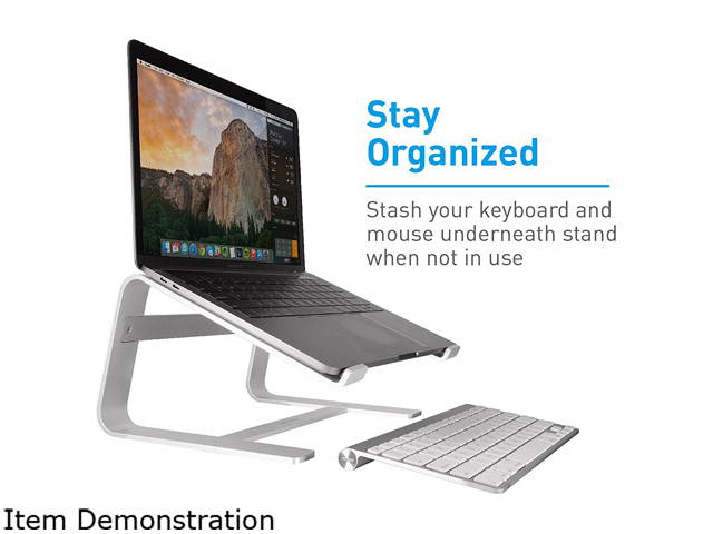 Macally Aluminum Laptop Stand for All Apple Macbook Pro / Air, Chromebook, Samsung, Acer, HP, Dell, & any Notebook between 10" to 17" (ASTAND)