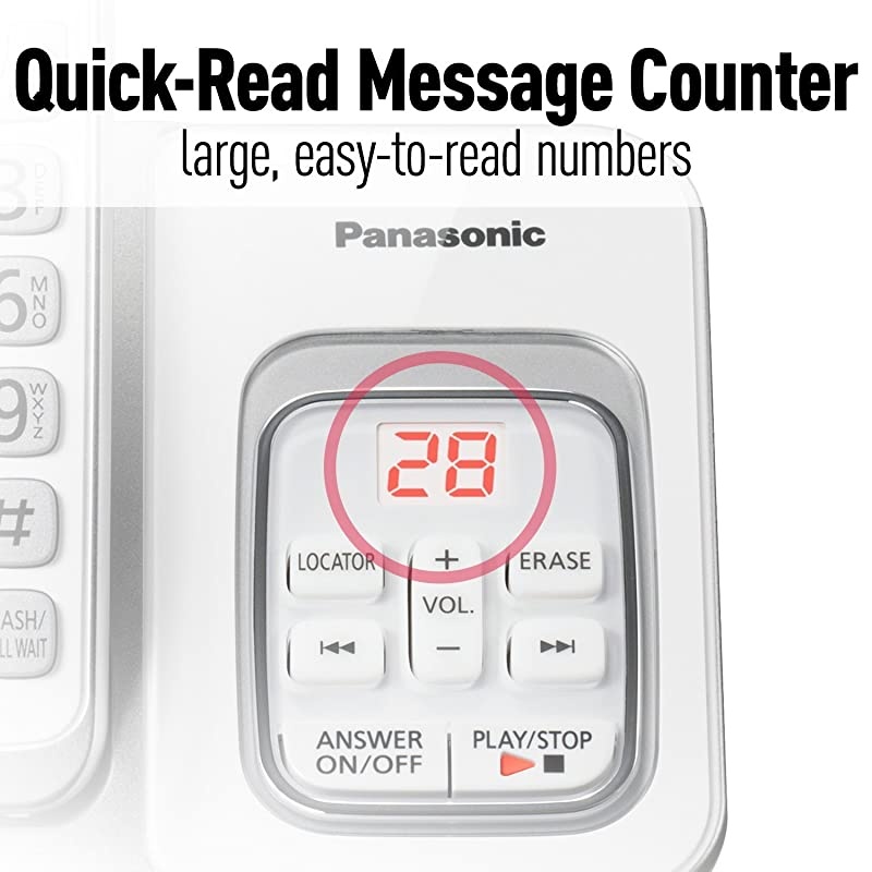 KX-TGD530W Cordless Phone with Answering Machine - 1 Handset (Renewed)