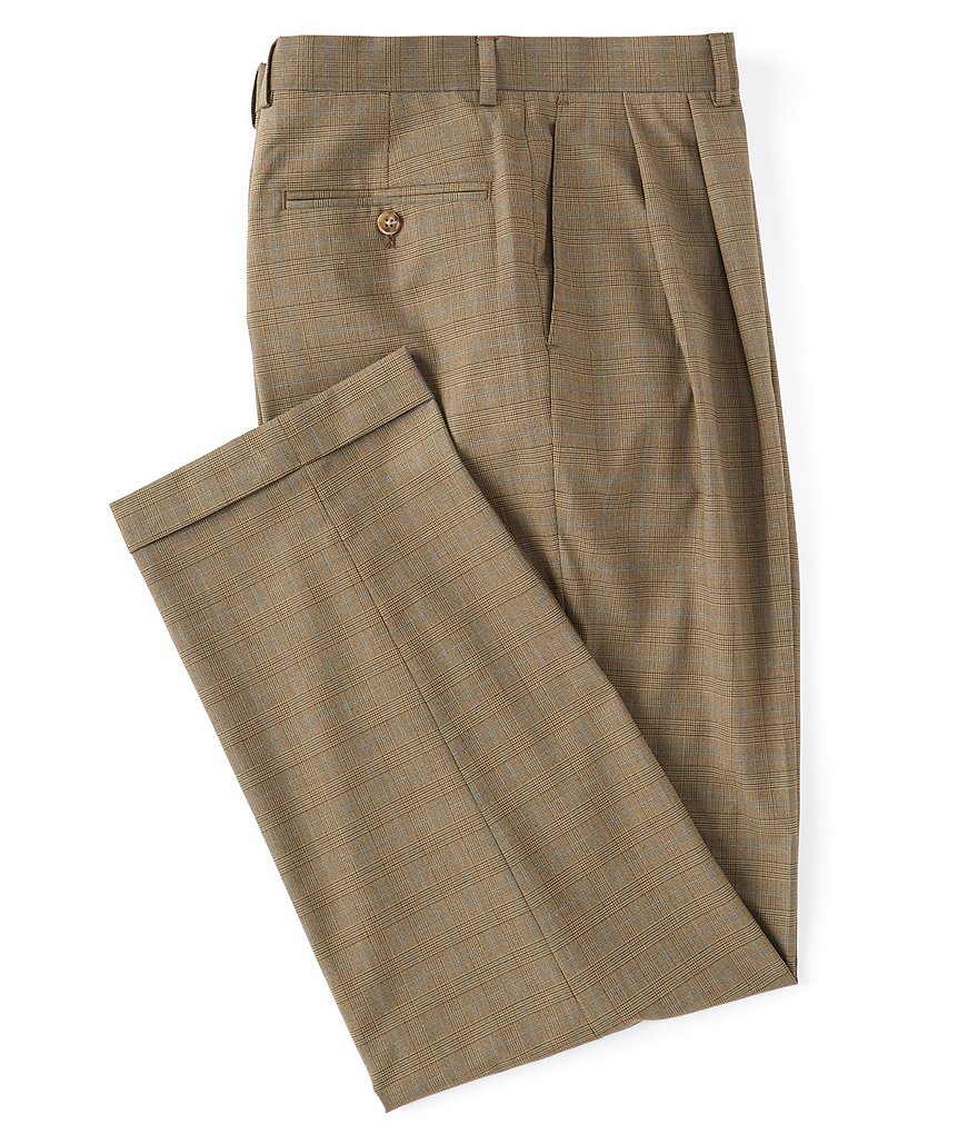 Ralph Ralph Lauren Pleated Relaxed Fit Plaid Dress Pants
