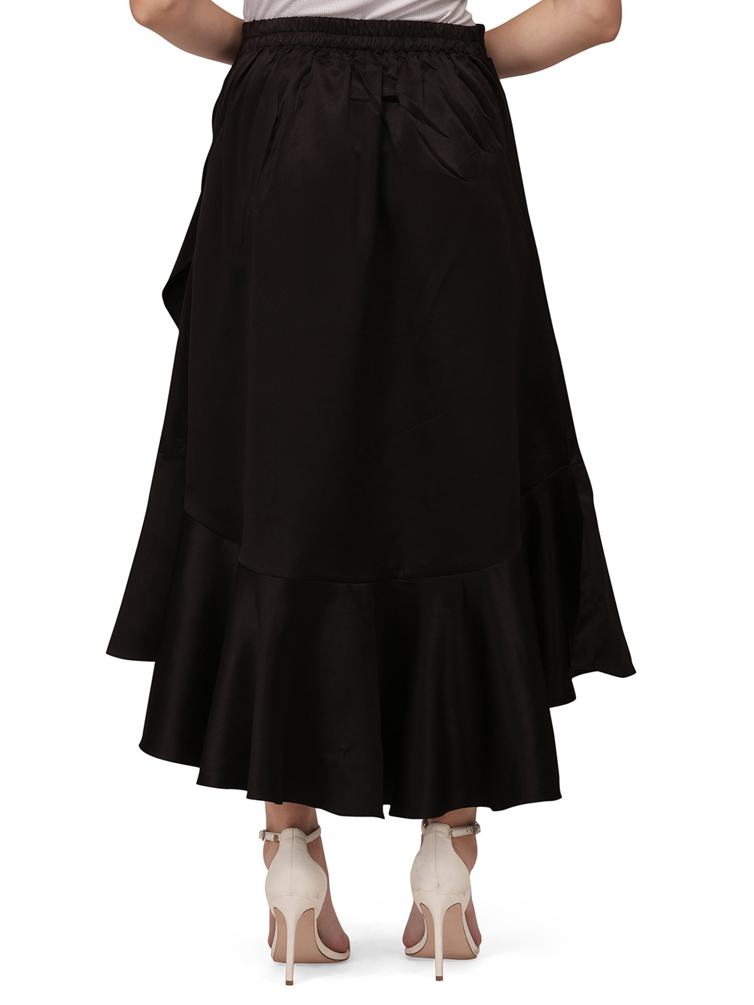 Smarty Pants Black Below Knee Skirt