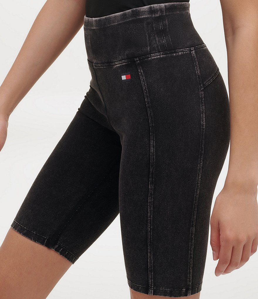 Tommy Hilfiger Sport High Rise Snow Washed Printed Logo Bike Short