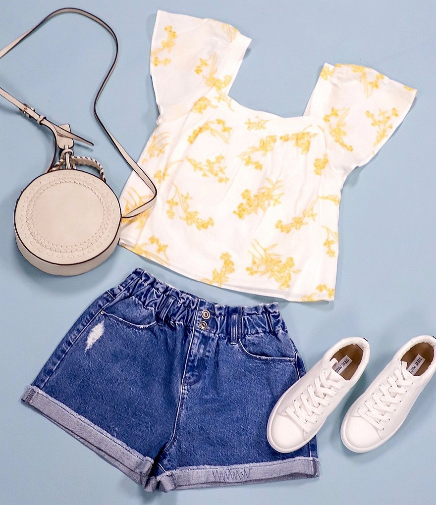 KENDALL + KYLIE White High Rise Sports Shorts