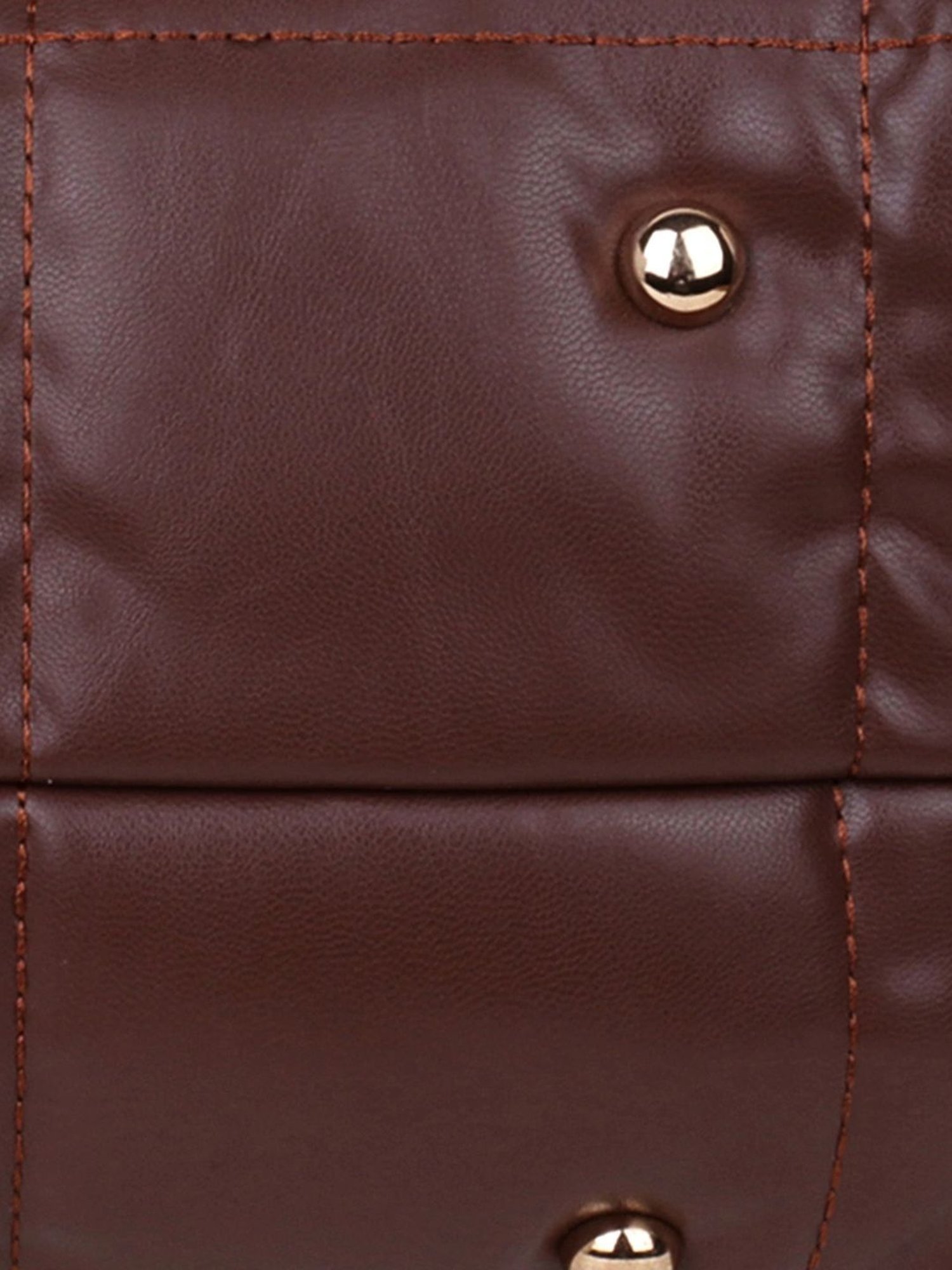 Carlton London Brown Textured Large Tote Handbag