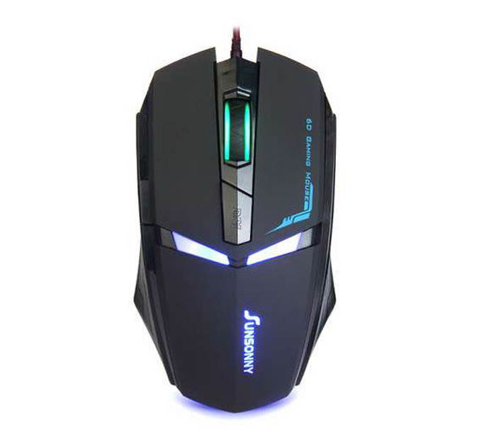 SunSonny T-M30 Iron Man 3 Optical Wired USB Gaming Mouse - 1800DPI 6D 6 Buttons X3 for Gamer PC Laptops - Black