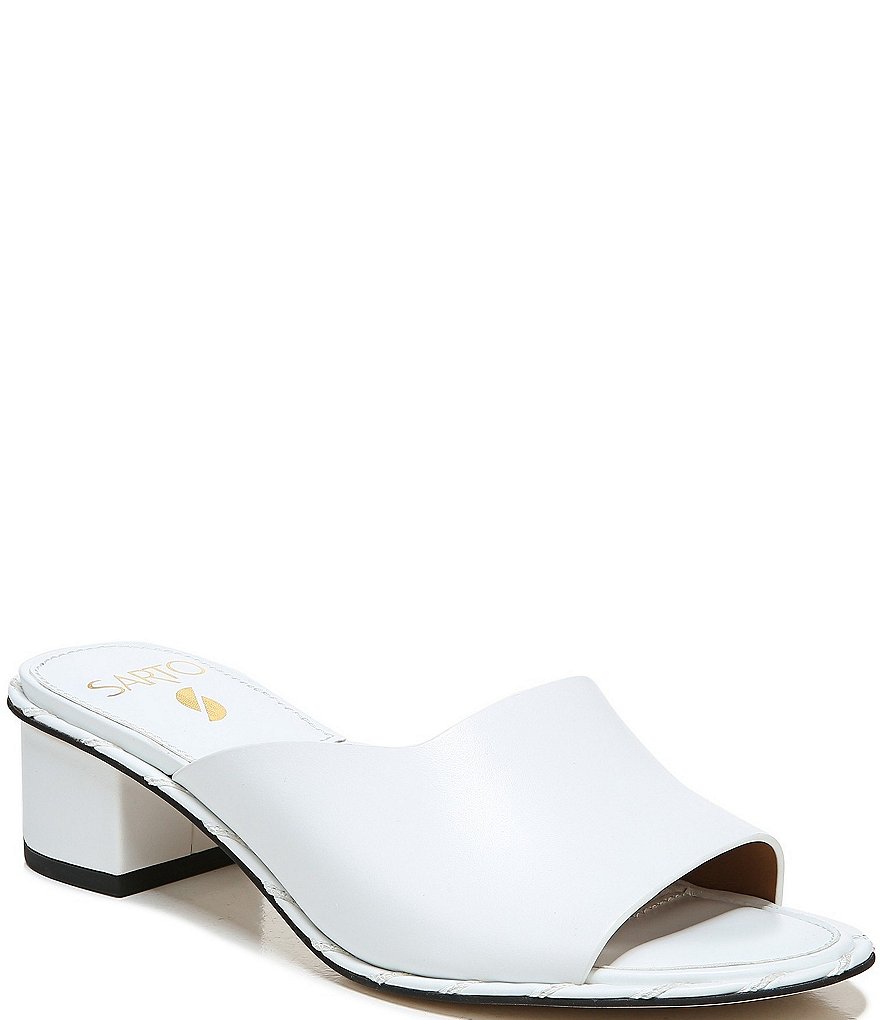 Sarto by Franco Sarto Alden Leather Block Heel Slides
