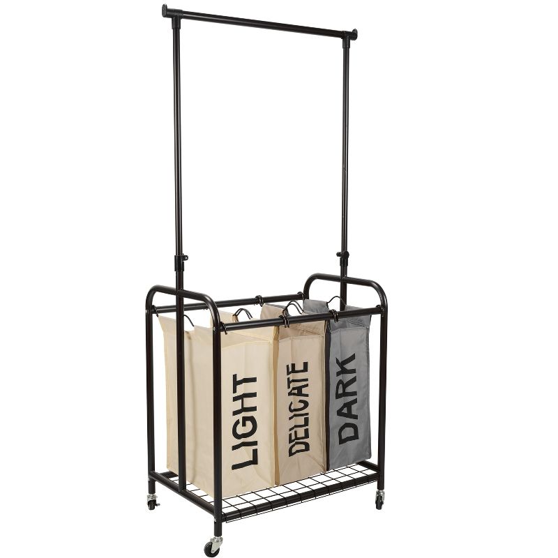 Rolling Triple Laundry Sorter White - Threshold™