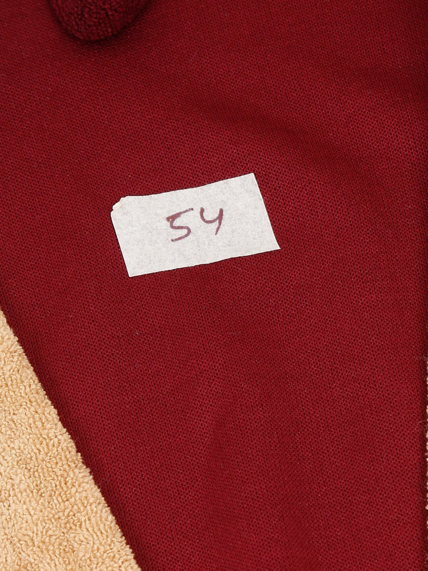 Creeva Everyday Red & Navy 225 GSM Micro Terry Bathrobe with Front Pocket & Kimono Collar