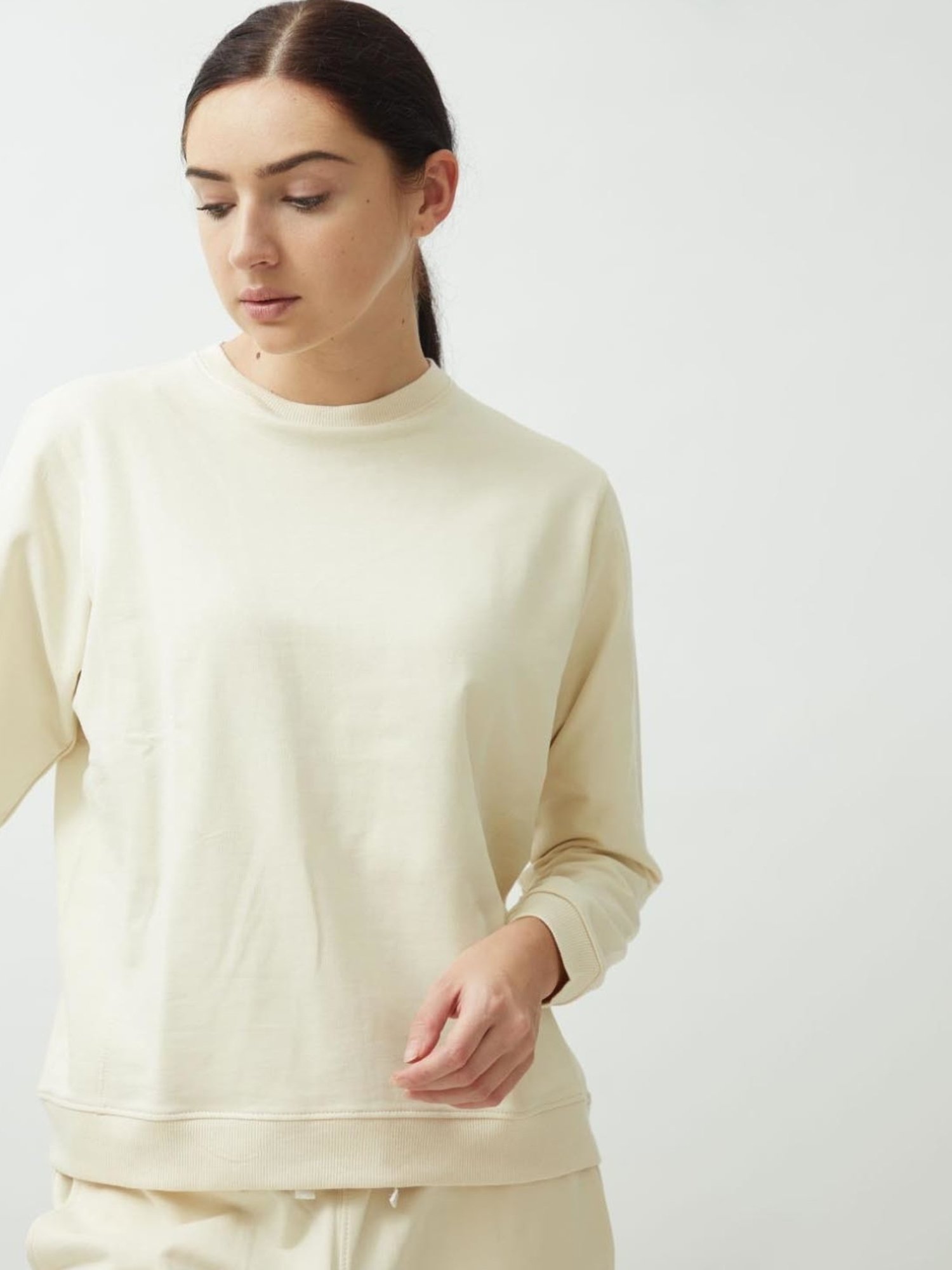 Classic Organic Cotton All Season Cream Sweatshirt & Joggers Co-ord Set