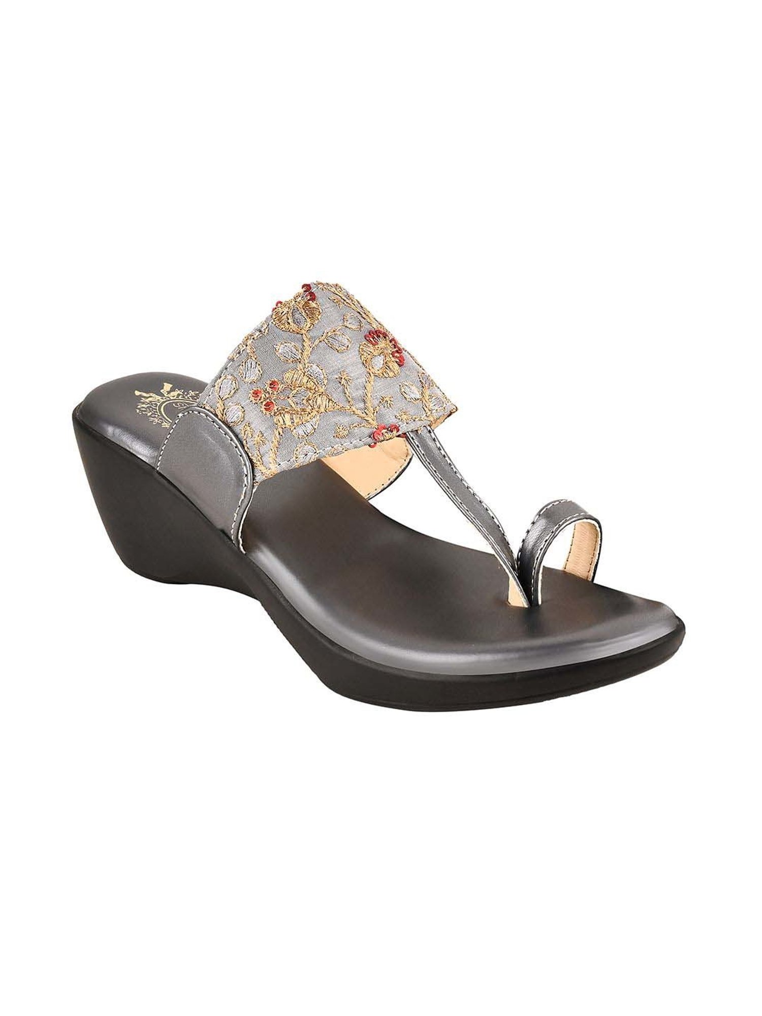 Shoetopia Kids Grey Toe Ring Sandals