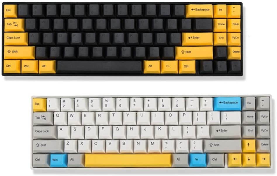 EPOMAKER Hello GANSS ALT 71D Bluetooth Mechanical Keyboard with PBT Keycaps, Type-C Cable for Gaming (Cherry Red Switch, Gold)